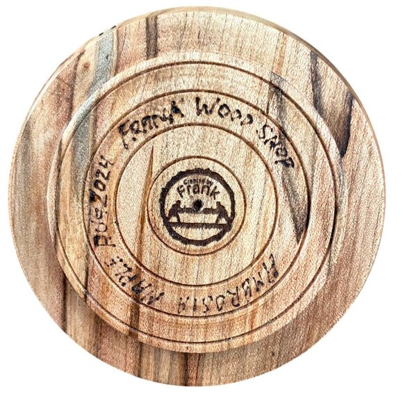 Handcrafted Frank Wood Shop Small Wooden Vase With Natural Grain Finish made fro - Picture 3 of 3